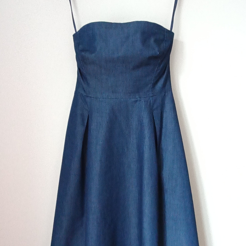 White House Black Market Blue Midi Dress - Picture 2 of 7
